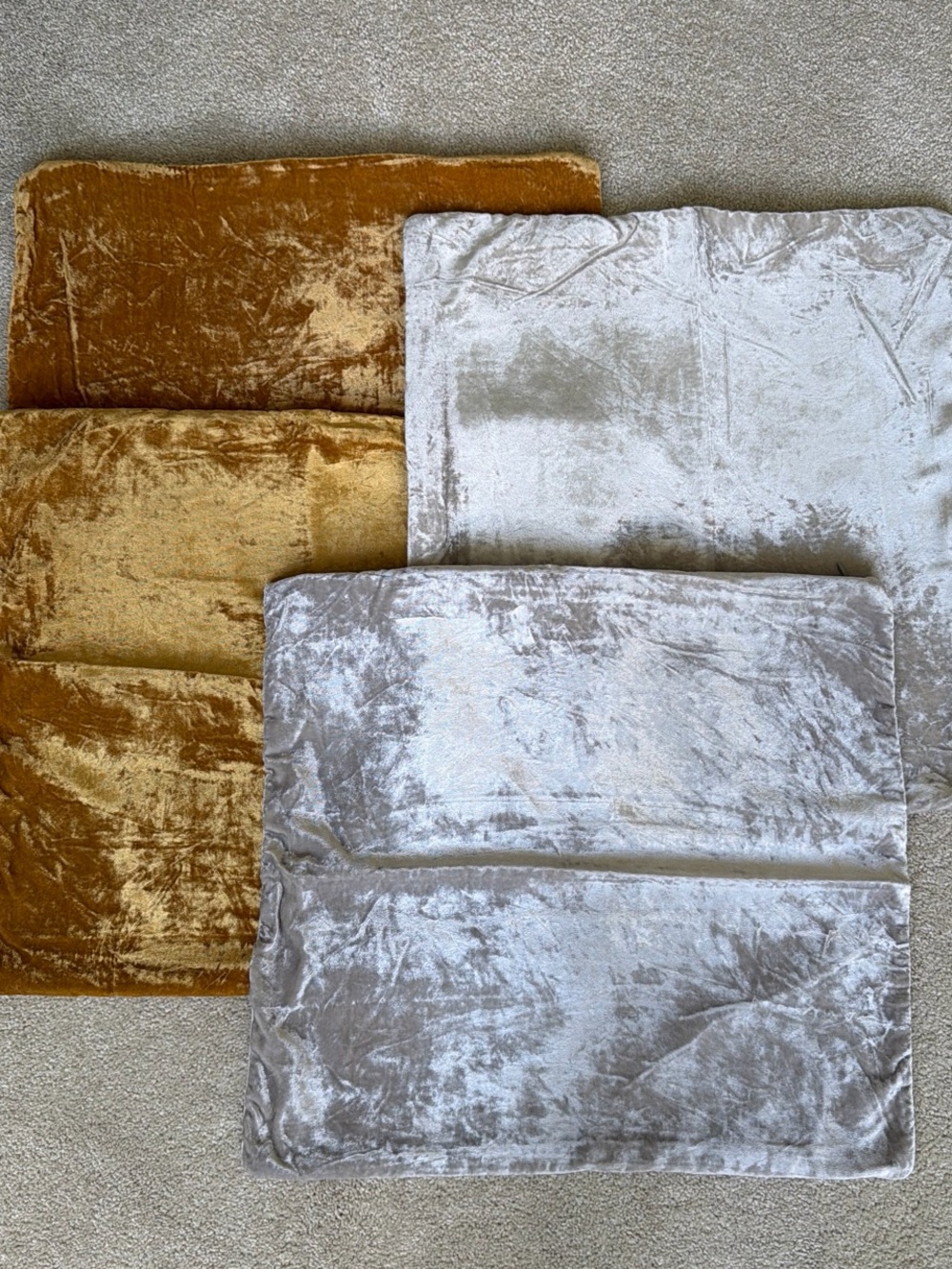 West Elm Set of 4 Velvet Decorative Pillow Covers